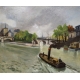 Painting "La Seine", signed Ro