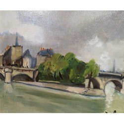 Paintings | Painting entitled ‘La Seine’, signed. Moinat SA  – Antiques and home décor