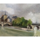 Painting "La Seine", signed Ro