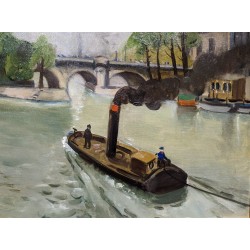 Paintings | Painting entitled ‘La Seine’, signed. Moinat SA  – Antiques and home décor