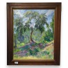 Tableau \"Plaine du Rhone\" monogrammé IB 13
