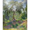 Tableau \"Plaine du Rhone\" monogrammé IB 13