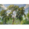 Tableau \"Plaine du Rhone\" monogrammé IB 13