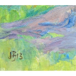 Tableau \"Plaine du Rhone\" monogrammé IB 13