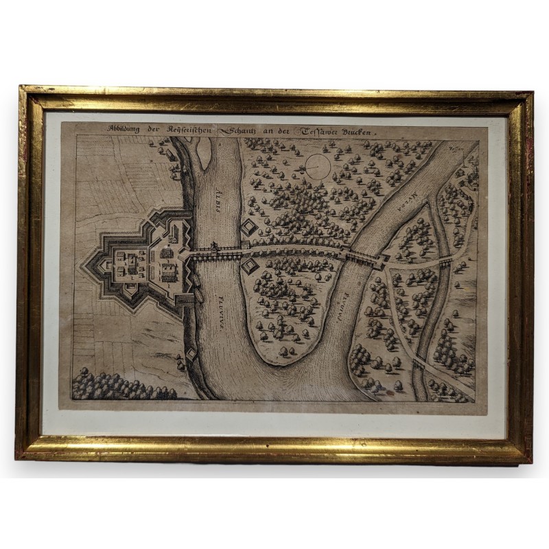 Engraving depicting the Keyser Schantz