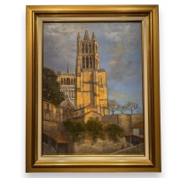 Tableau "Cathédrale de Lausanne" signée DELAPIERRE
