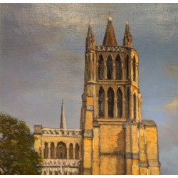 Tableau \"Cathédrale de Lausanne\" signée DELAPIERRE
