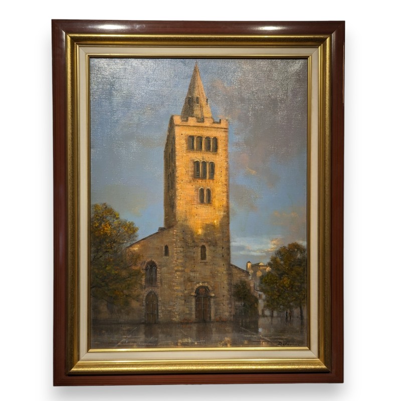 Tableau \"Cathédrale de Sion\" signée DELAPIERRE