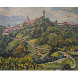 Tableau \"Aubonne\" signée Ric BERGER