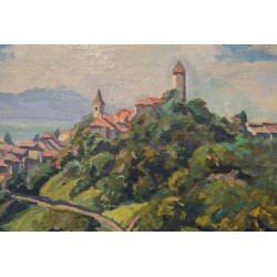 Tableau \"Aubonne\" signée Ric BERGER