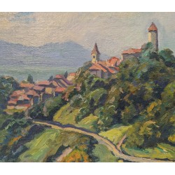 Tableau \"Aubonne\" signée Ric BERGER