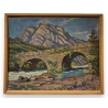 Tableau "Pont à Sembrancher" signée Ric BERGER