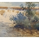 Aquarelle "Paysage du Jura" signée R. BOUROULT