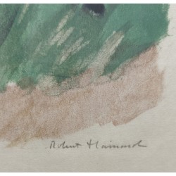 Gravure "Renard passant" signée Robert HAINARD