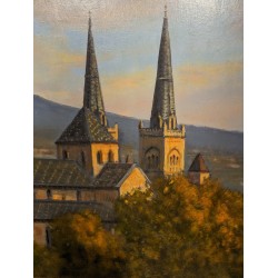 Tableau \"Neuchâtel\" signée DELAPIERRE