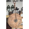 Poulie en bois et fer forgé