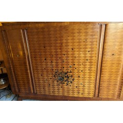 Buffet Art-Deco "Fleurs" signé LELEU