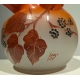 Vase en verre peint "Mûre" signé LEG