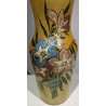 Painted glass vase ‘Bouquet’, signed LEG
