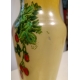 Vase en verre peint "Cynorhodon" signé LEG