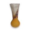 "Art Deco" painted glass vase, signed LEG