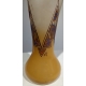 Vase en verre peint "Art Deco" signé LEG