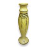 "Art Nouveau" painted glass vase, signed LEG