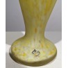 "Art Nouveau" painted glass vase, signed LEG