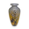 "Fleurs" enamelled glass vase, signed LEGRAS