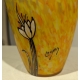 Vase en verre émaillé "Fleurs" signé LEGRAS