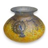 "Peacock" enamelled glass vase, signed LEGRAS