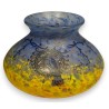"Peacock" enamelled glass vase, signed LEGRAS
