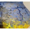 "Peacock" enamelled glass vase, signed LEGRAS