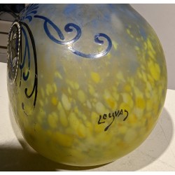 Vase en verre émaillé "Papillon" signé LEGRAS