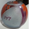 "Art Deco" enamelled glass vase, signed LEGRAS