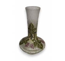 Vase en verre émaillé "Pampres" signé LEGRAS