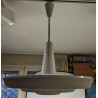 Suspension vintage en métal blanc
