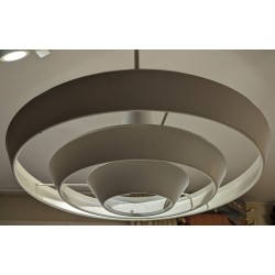 Suspension vintage en métal blanc