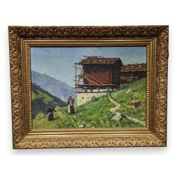 Tableau \"Valais\" signé H. GENAND