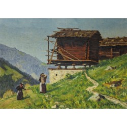 Tableau \"Valais\" signé H. GENAND