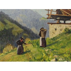 Tableau \"Valais\" signé H. GENAND