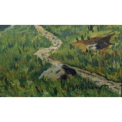 Tableau \"Valais\" signé H. GENAND