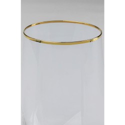 Verre à eau \"Diamond\" bordure dorée
