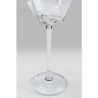 "Diamond" champagne flute with gold rim