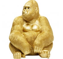 Gorille assis doré