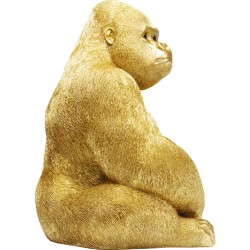Gorille assis doré
