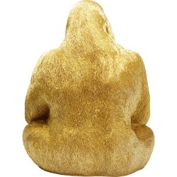 Gorille assis doré