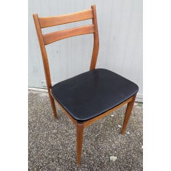 Suite de 6 chaises vintage en hêtre