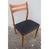 Suite de 6 chaises vintage en hêtre
