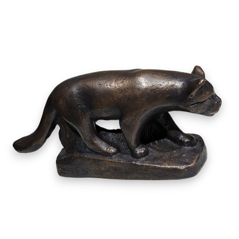 Bronze \"Chat sylvestre\" signé GICÉ 01